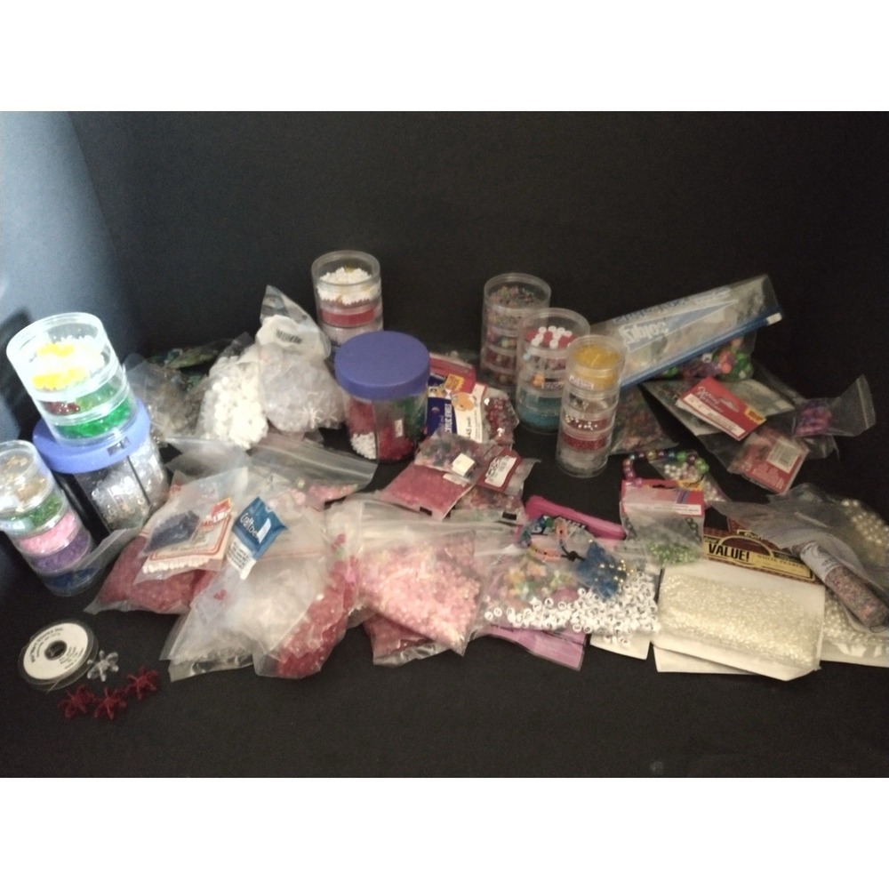 Mixed 10 In Lot Of Crafting Beads Mixed